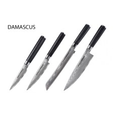 Набор из 4-х ножей Samura Damascus овощной, универсальный 125 мм, для хлеба, шеф
