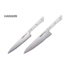 Набор из 2-х ножей Samura Harakiri универсальный 150 мм, шеф, белая рукоять