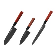 Набор из 3-х ножей Samura Okinawa Stonewash сантоку, деба, Янагиба
