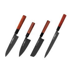 Набор из 4-х ножей Samura Okinawa Stonewash Гюто Деба Накири Янагиба